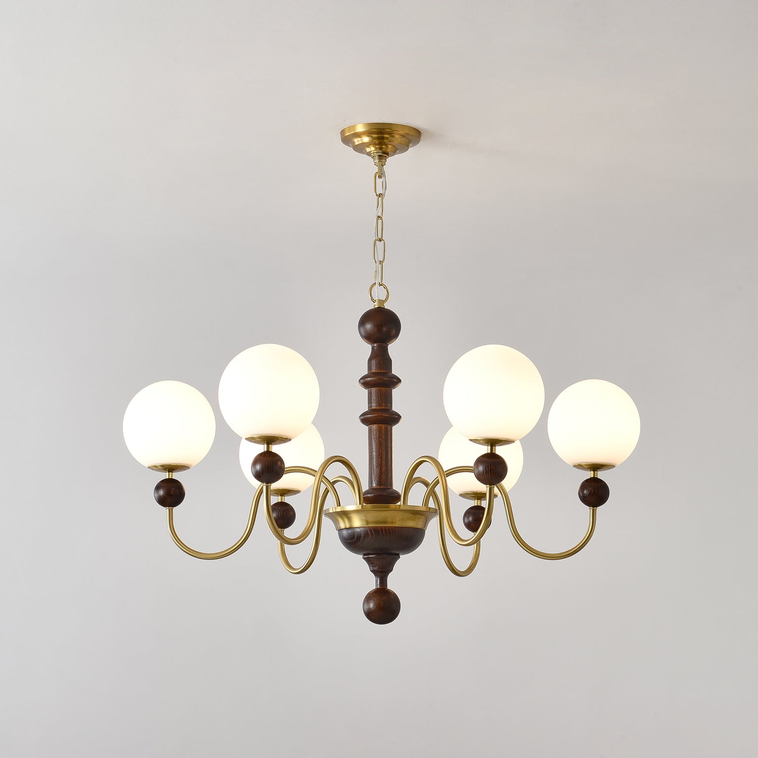 Vintage Curved Sphere Chandelier-Homelova