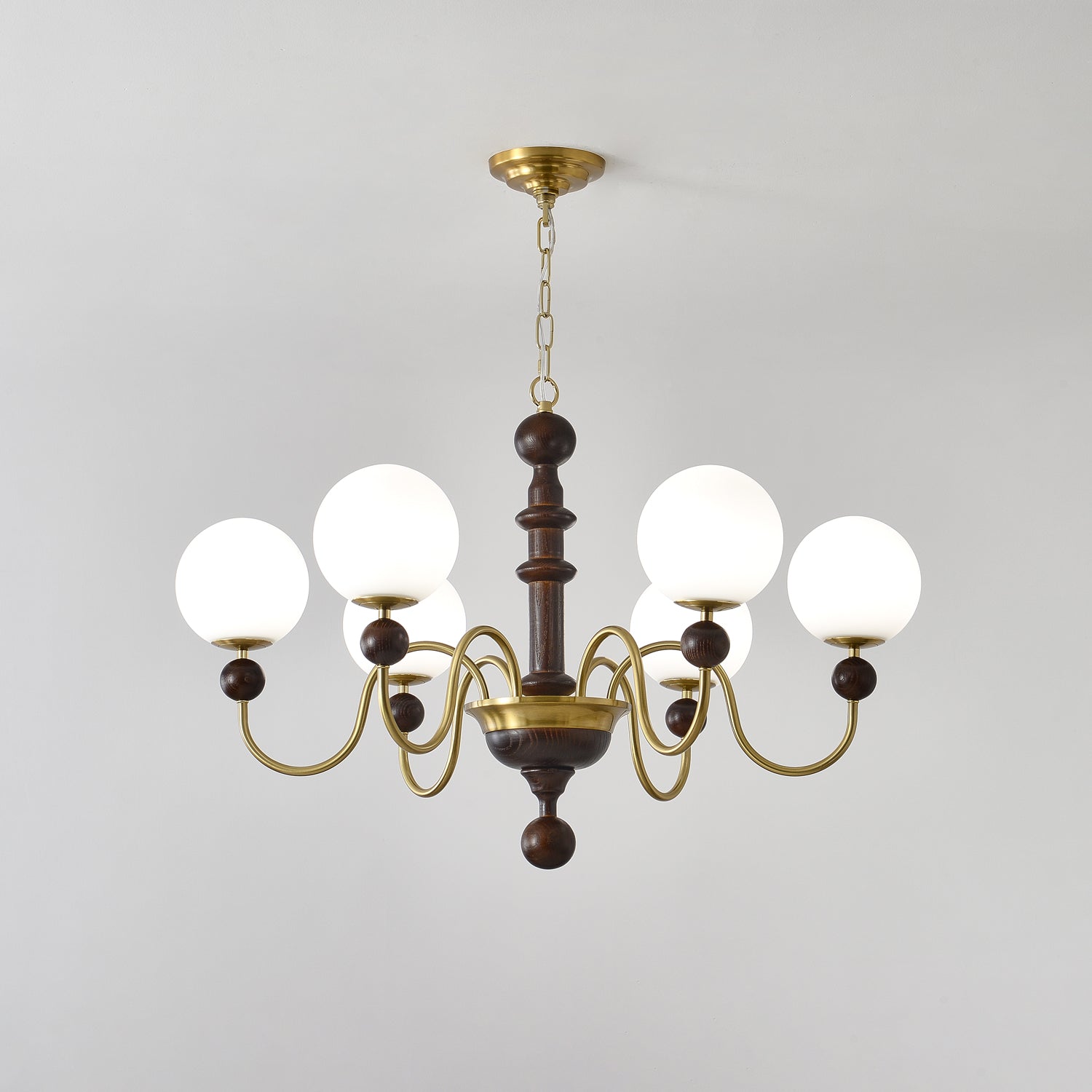 Vintage Curved Sphere Chandelier-Homelova
