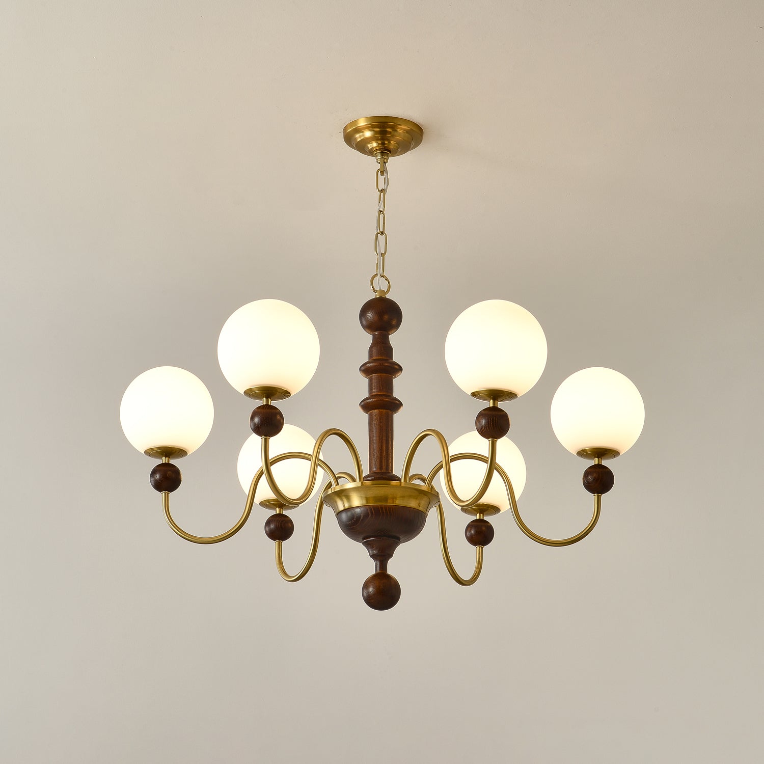 Vintage Curved Sphere Chandelier-Homelova