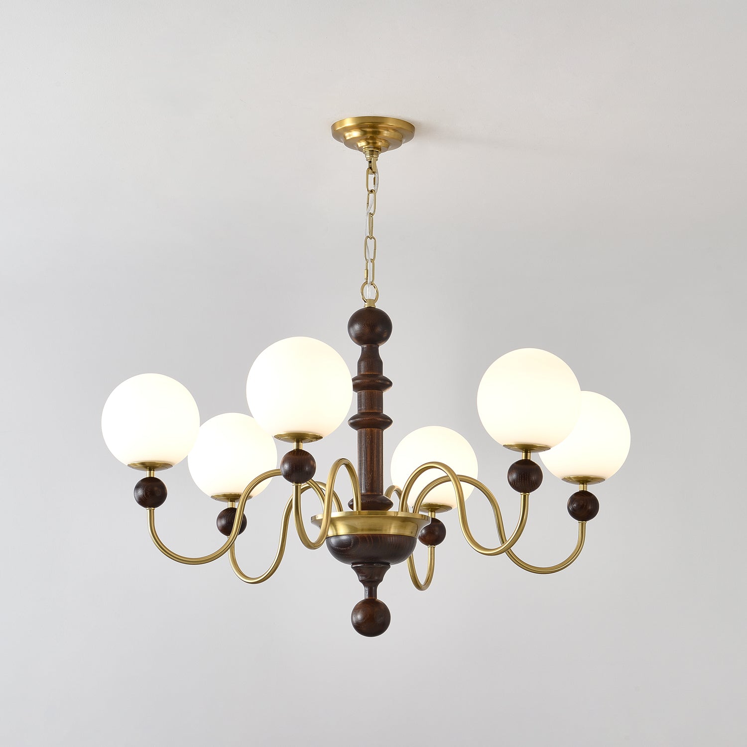 Vintage Curved Sphere Chandelier-Homelova