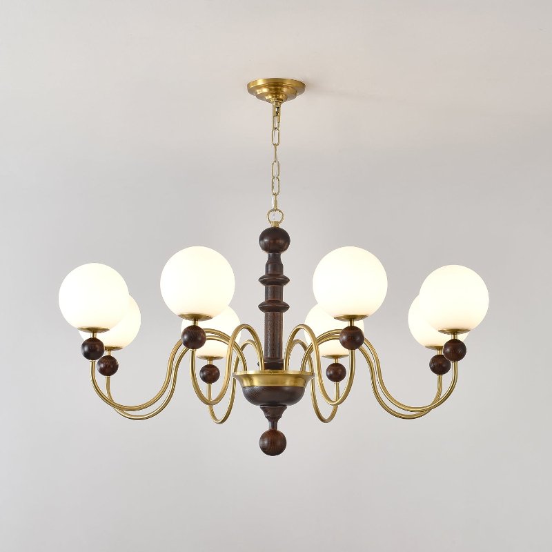 Vintage Curved Sphere Chandelier-Homelova