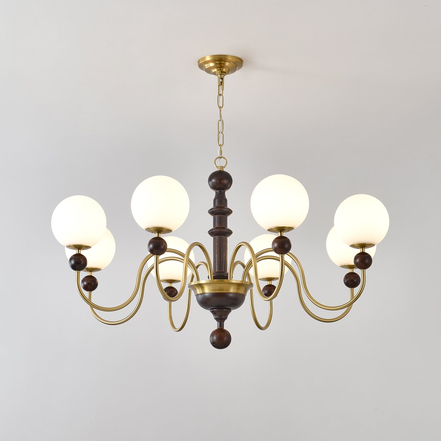 Vintage Curved Sphere Chandelier-Homelova