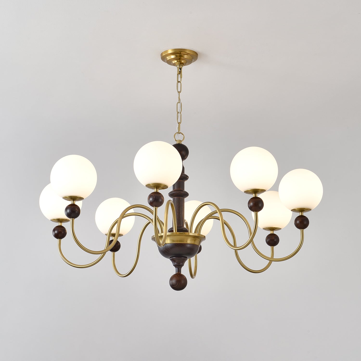 Vintage Curved Sphere Chandelier-Homelova