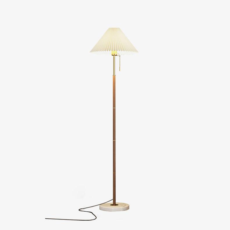 Vintage Pleated Floor Lamp-Homelova