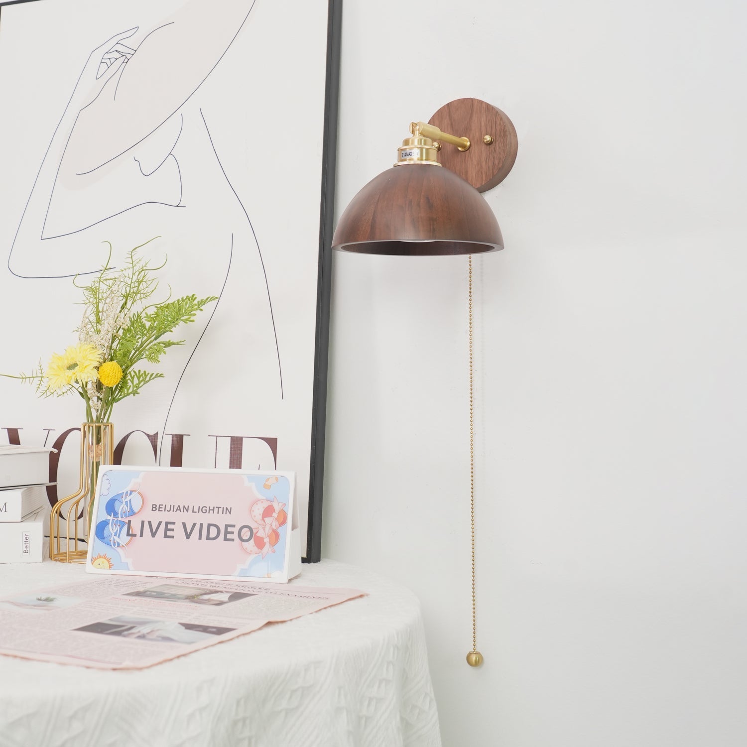 Rhett Pull Wall Lamp-Homelova