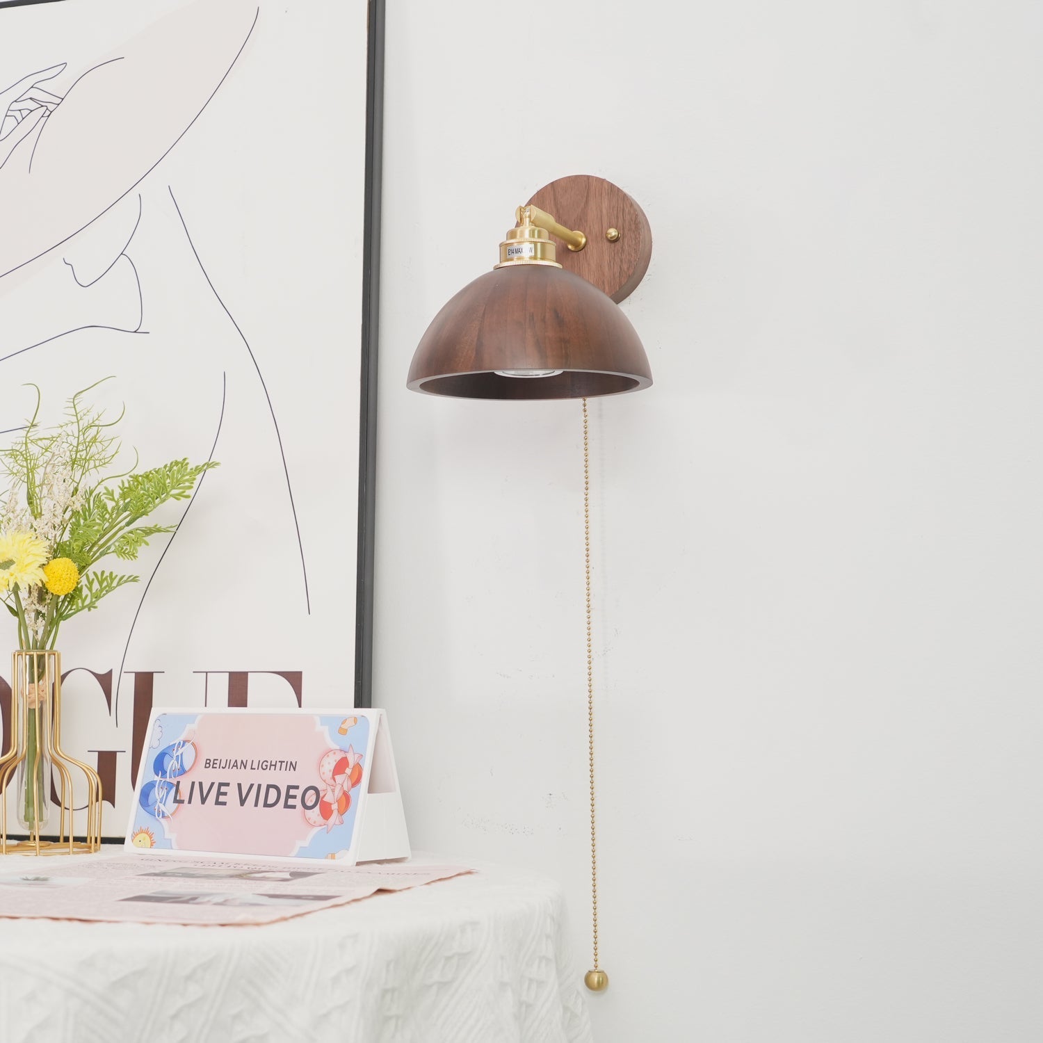 Rhett Pull Wall Lamp-Homelova