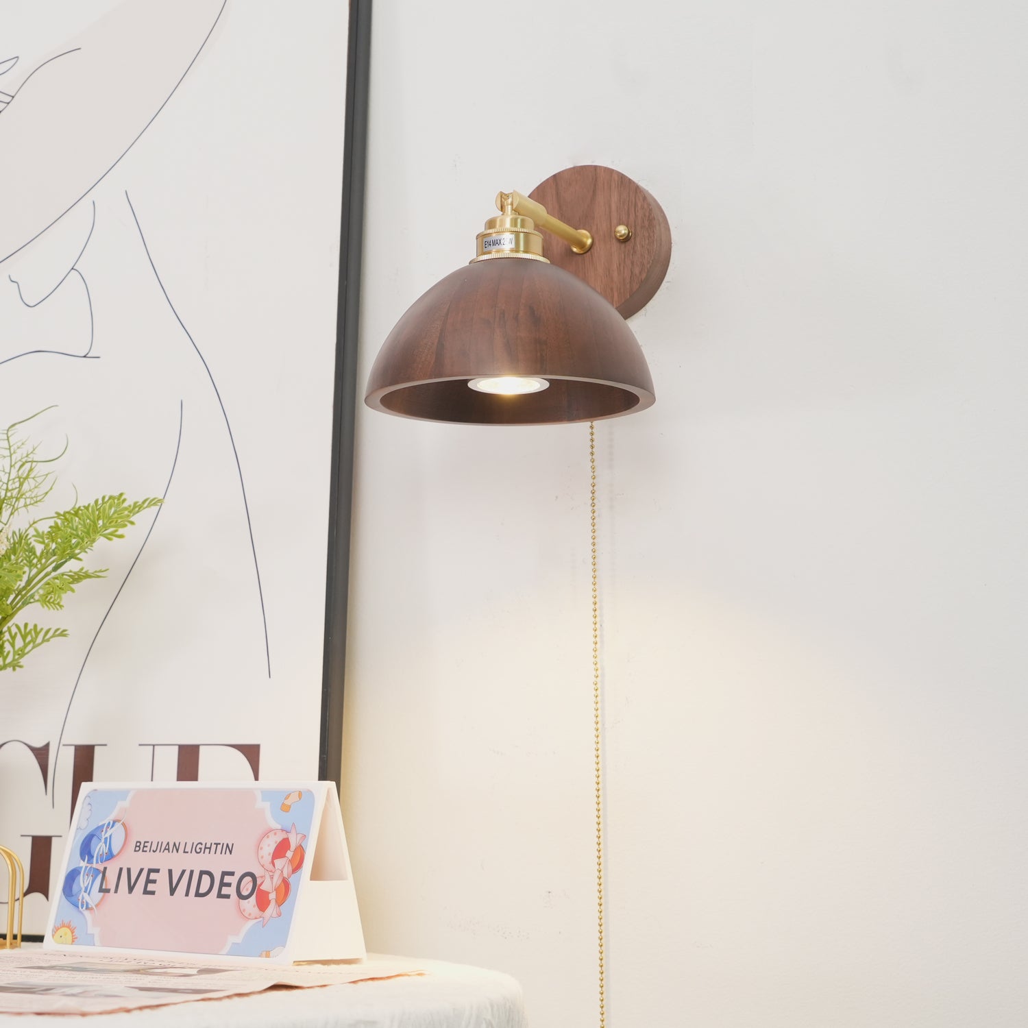 Rhett Pull Wall Lamp-Homelova