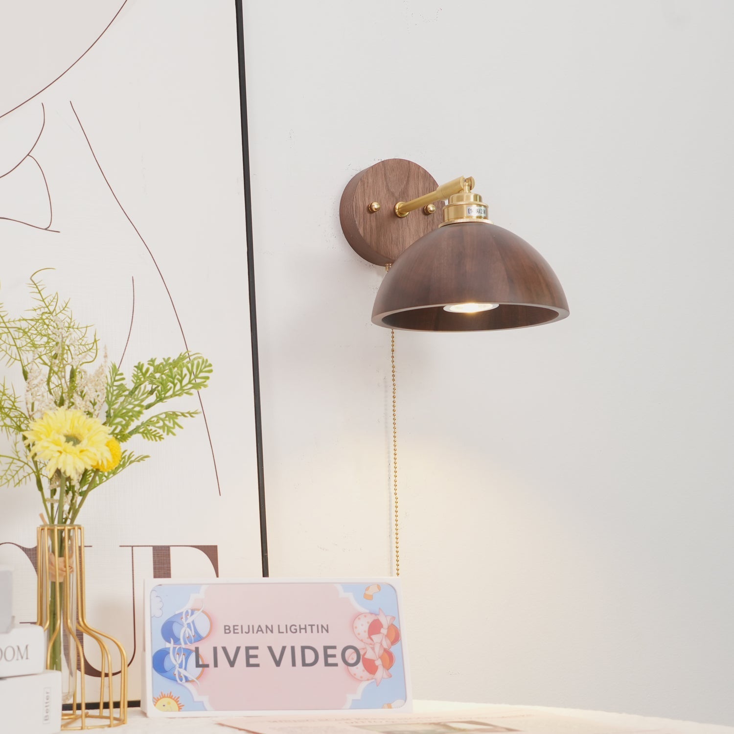 Rhett Pull Wall Lamp-Homelova