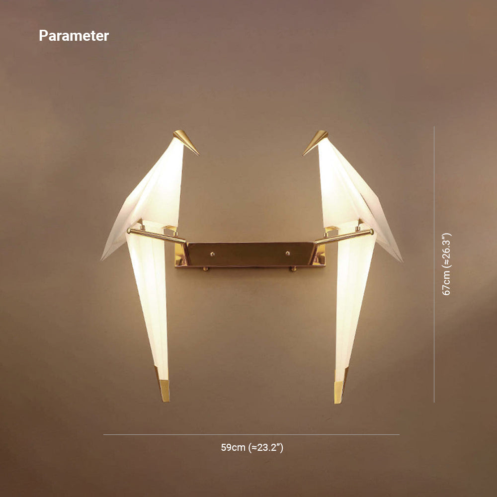 Clifford Art Déco Pájaro Metal/Acrílico LED Aplique de Pared, Blanco