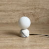 D 10cm x H 16cm / ∅ 3.9″ x H 6.3″ White marble
