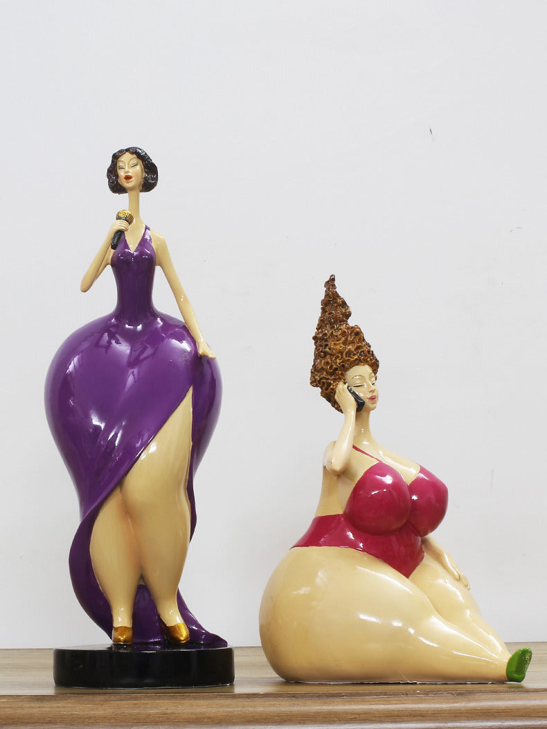 Abstract Art Plump Woman Art Sculpture Ornaments,Home Decor-Homelova