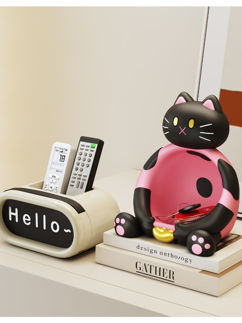 Abstract Cartoon Cat Catchall Tray - Funny Desk Organizer-Homelova