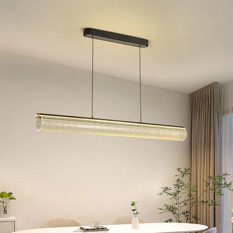 Acrylic Cylinder Long Strip Minimalist Pendant Light-Homelova