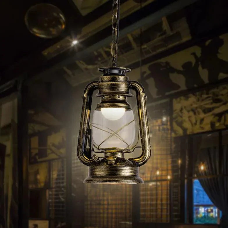 Lantern-Shaped Vintage Industrial Pendant Light-Homelova