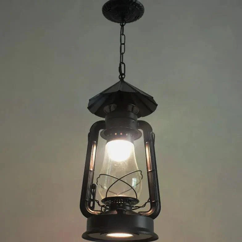 Lantern-Shaped Vintage Industrial Pendant Light-Homelova