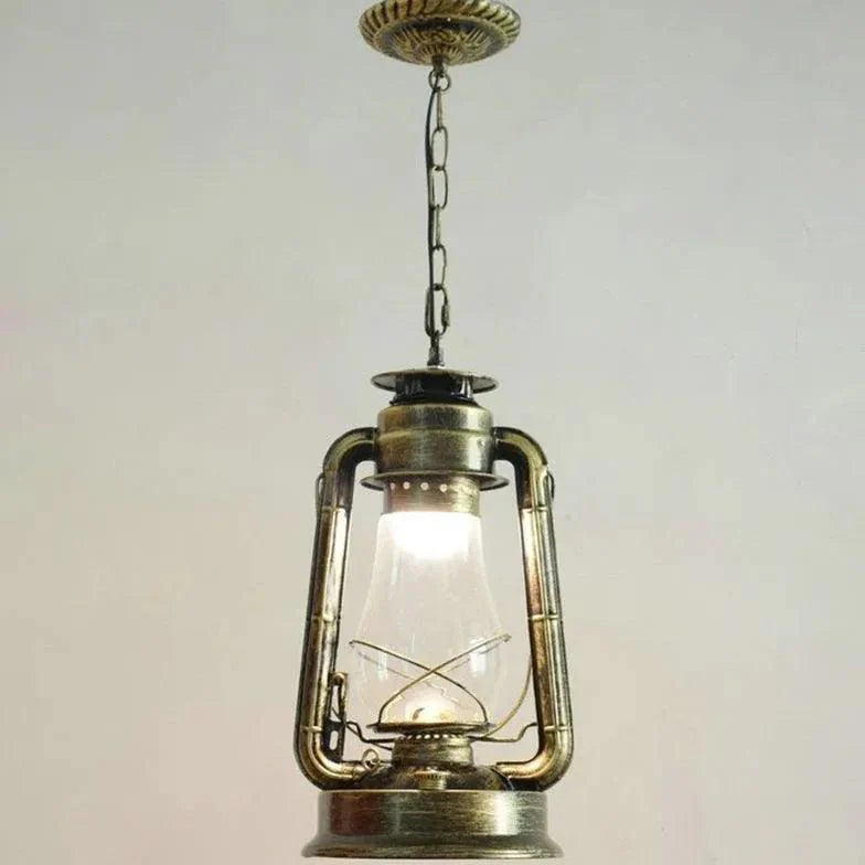 Lantern-Shaped Vintage Industrial Pendant Light-Homelova