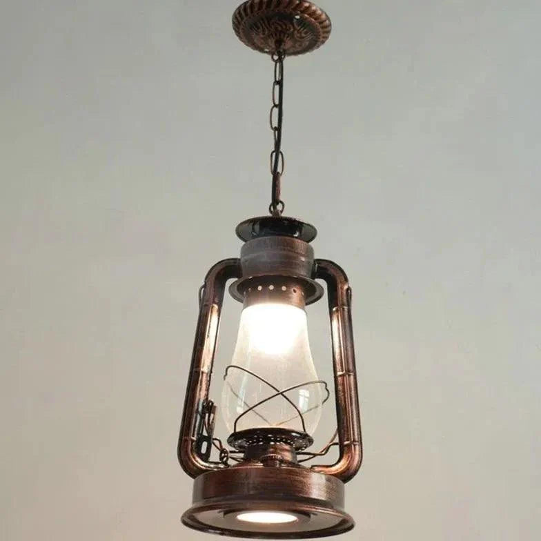 Lantern-Shaped Vintage Industrial Pendant Light-Homelova