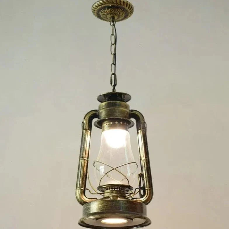 Lantern-Shaped Vintage Industrial Pendant Light-Homelova