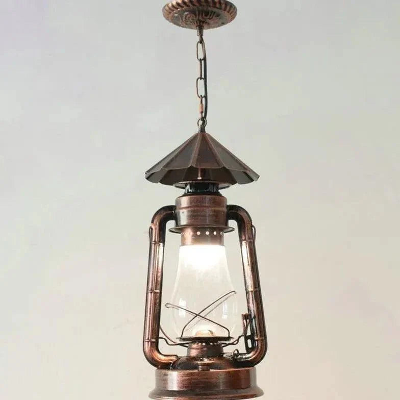 Lantern-Shaped Vintage Industrial Pendant Light-Homelova