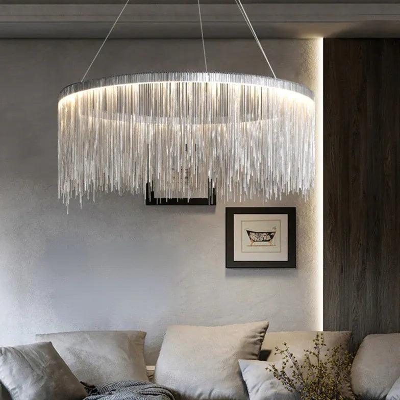 Ring-shaped Tassel Modern Luxury Pendant Light-Homelova