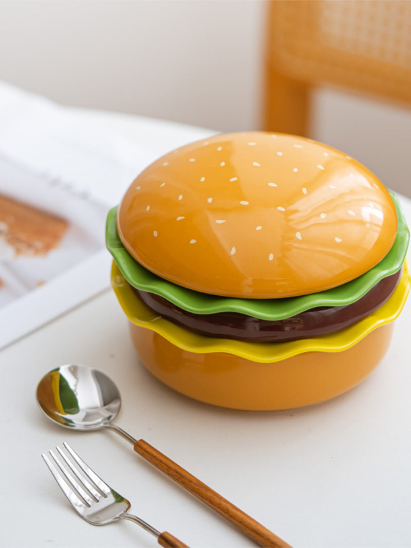 Beautiful folding hamburger ceramic dish, kitchen decoration,dessert plate-Homelova