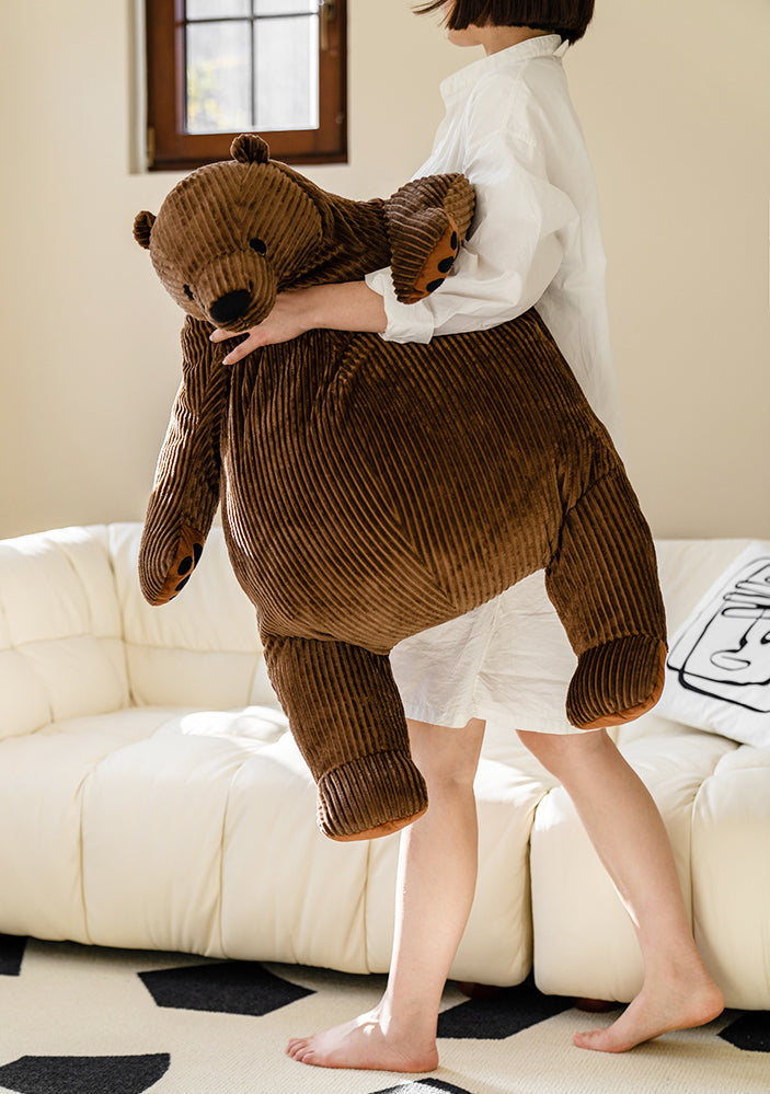 Big Brown Bear Plush Pillow, Holiday Gift For Girls, Gift For Children-Homelova