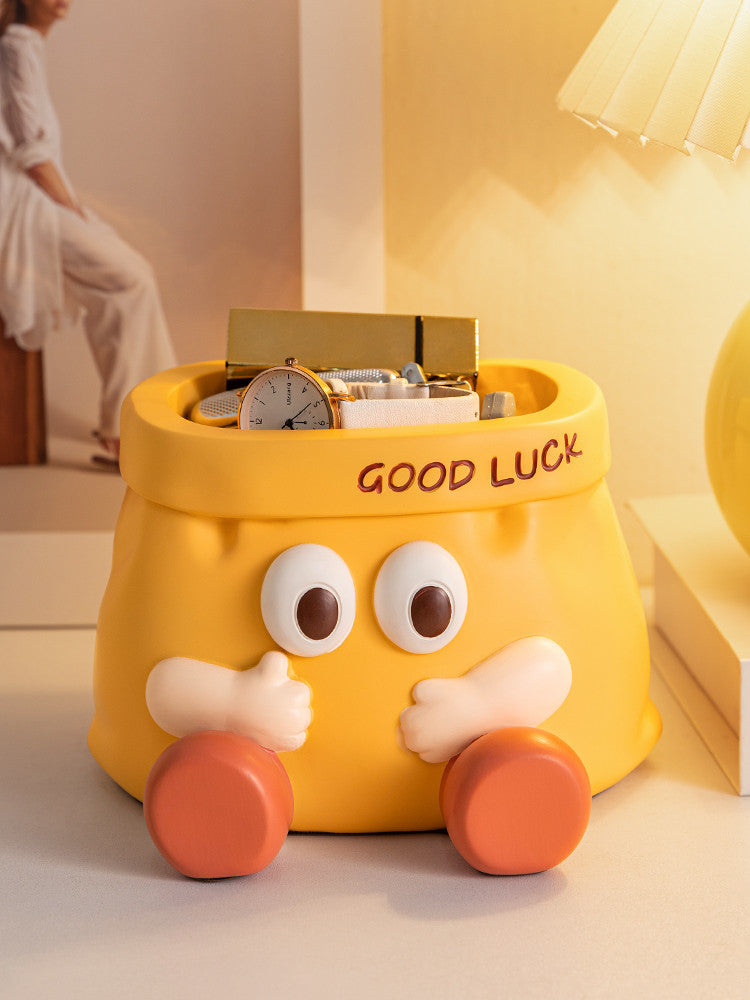 Big-Eyed Cartoon Desk Organizer: Whimsical and Functional Storage Box-Homelova