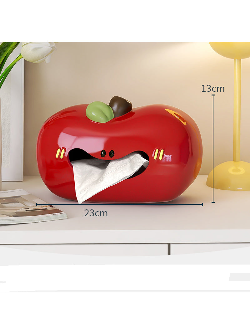 Big Mouth Apple Art Tissue Box, Creative Christmas Gift-Homelova