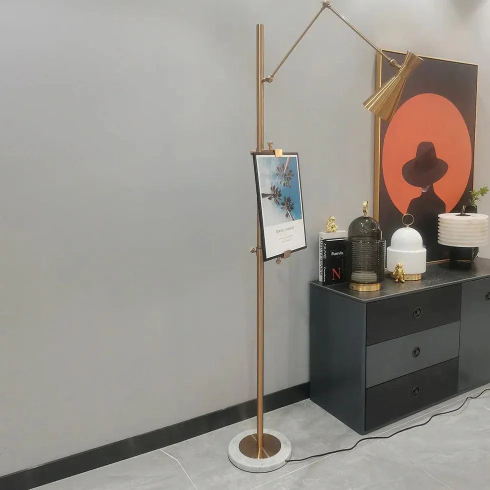 Adjustable Golden with Stand Floor Lamp-Homelova