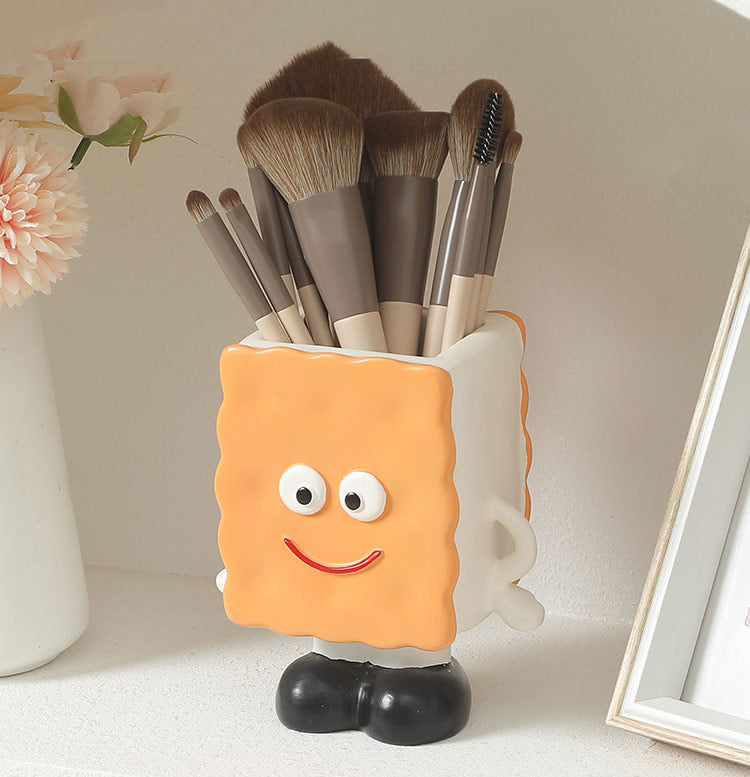 Funny Cartoon Big Eyes Desktop Decoration Storage, Office Pen Holder-Homelova
