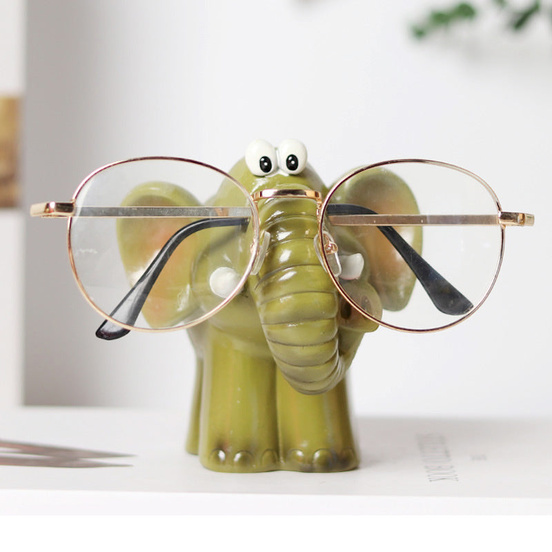 Cartoon Elephant Glasses Holder,Desktop Animal Ornaments-Homelova