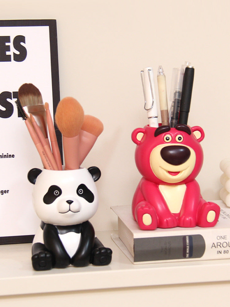 Cartoon Panda Pen Holder: Fun and Functional Desk Accessory-Homelova
