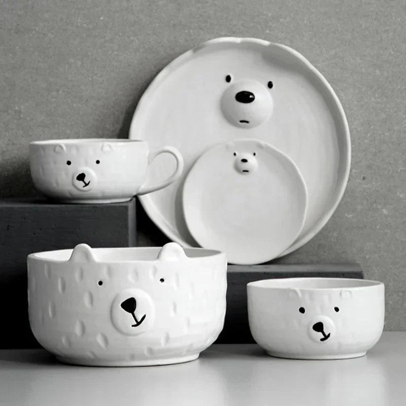 Cute Ceramic Polar Bear Mug-Homelova