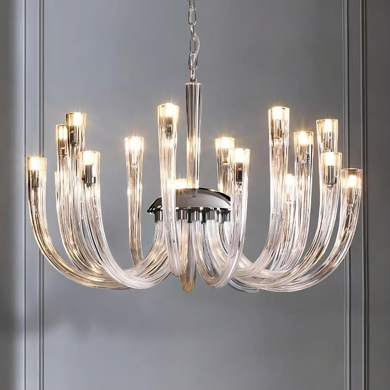 Candela Glass Chandelier-Homelova