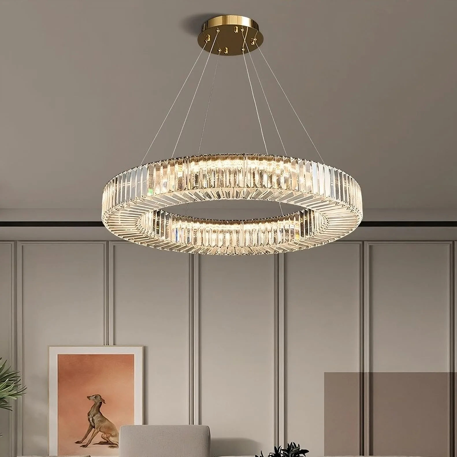 Azali Crystal Ceiling Light-Homelova