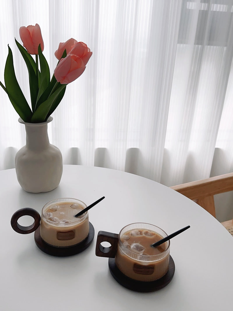 Classic Black Walnut Glass Coffee Mug, Gift Idea-Homelova