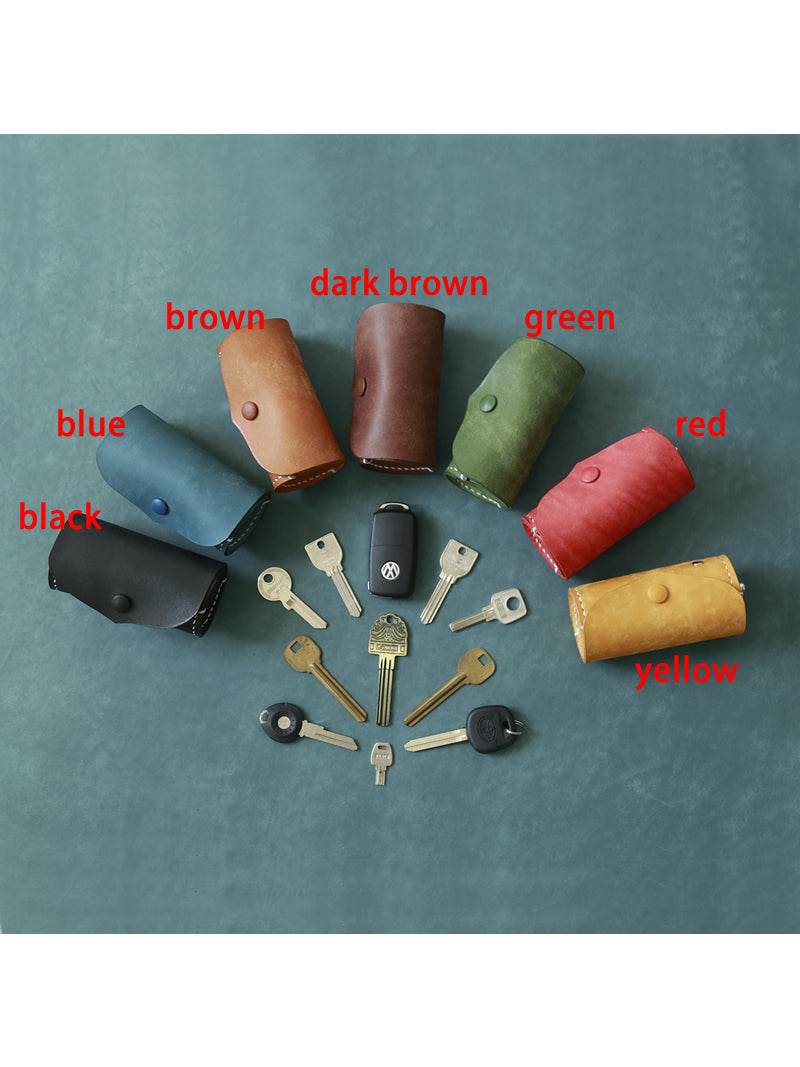 Classic Handmade Mini Leather Key Holder - Stylish and Durable Key Organizer-Homelova