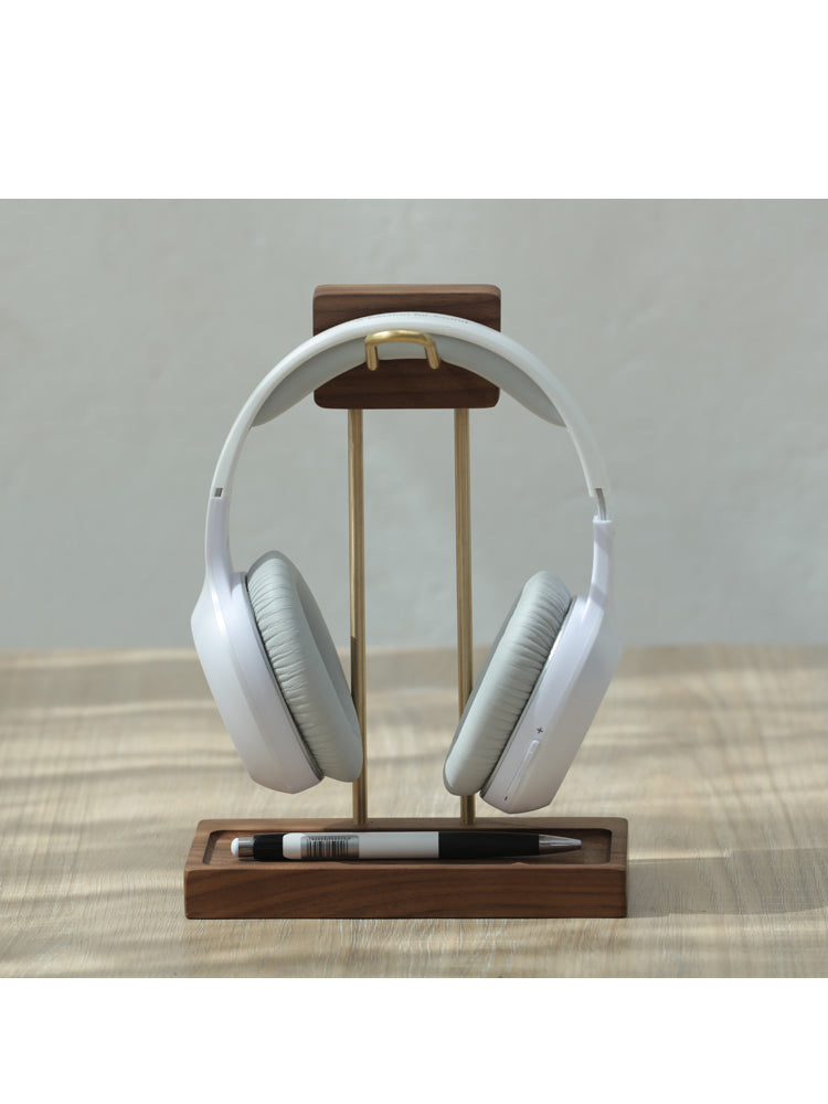Classic Wooden Headphone Stand, Storage Tray, Hub Expansion-Homelova