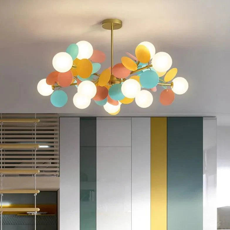 Colorful Flower Design Modern Chandelier-Homelova
