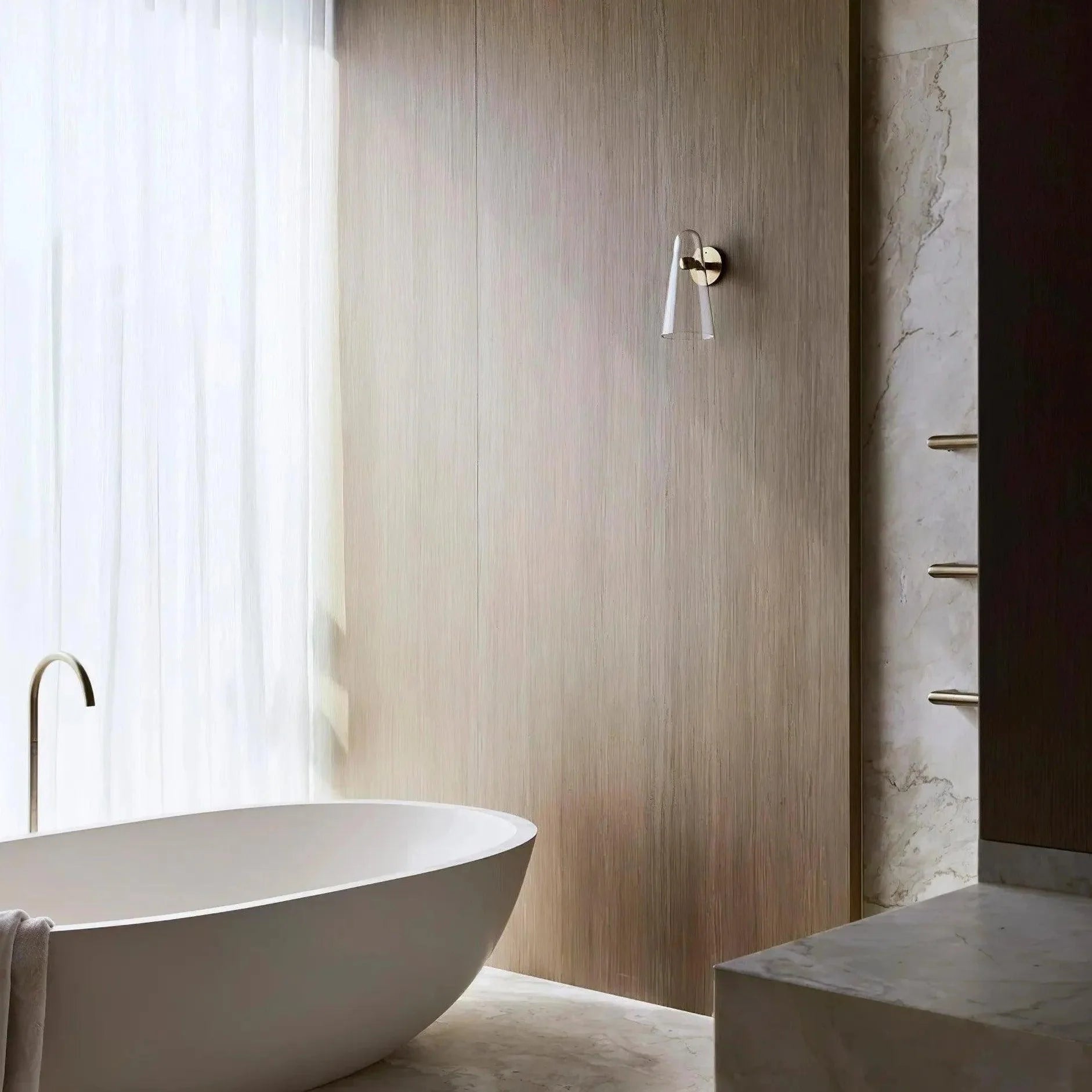Cone Transparent Glass Modern Wall Lights-Homelova