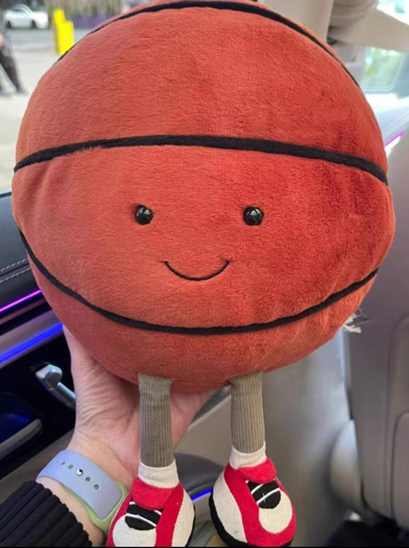 Creative Basketball Football Cartoon Plush Pillow, Decorative Gift For Children-Homelova