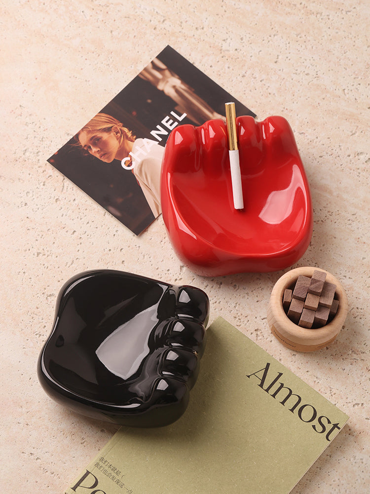 Creative Bigfoot Ceramic Ashtray, Small Decorative Ornaments For Home And Office-Homelova