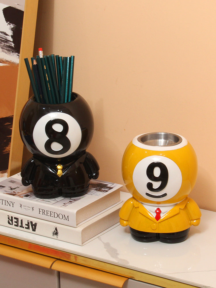 Creative Billiards Doll Ashtray, Office Pen Holder, Decorative Ornaments-Homelova