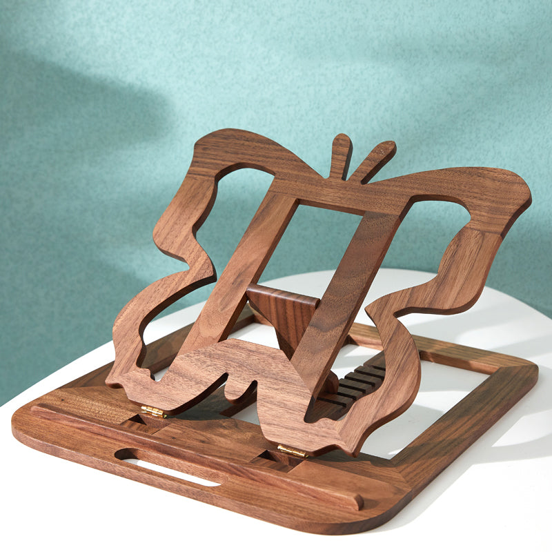 Creative Butterfly Shaped Wooden Laptop Stand,Angle Can Be Adjusted-Homelova