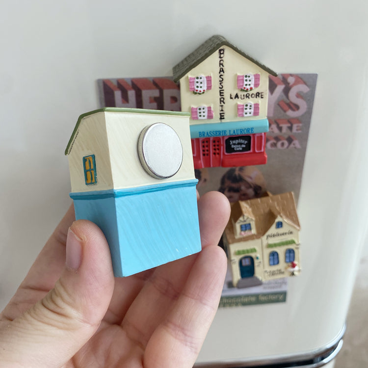 Creative Cottage Fridge Magnets - Charming Mini House Kitchen Decor 4pc-Homelova