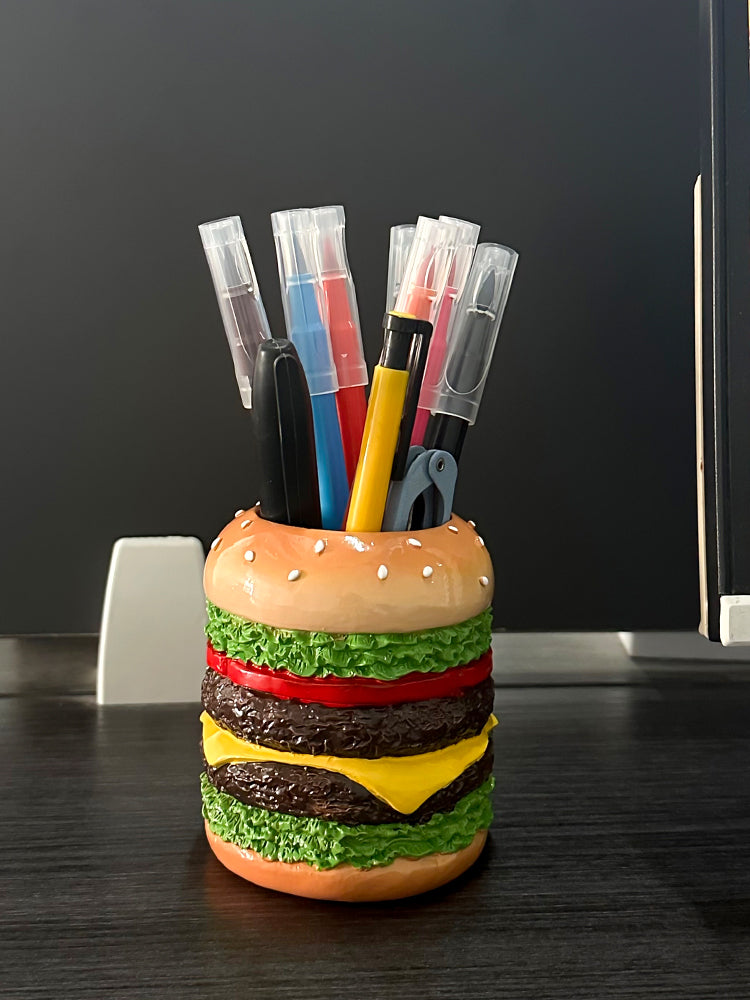 Creative hamburger pen holder, desk storage, photography decoration-Homelova