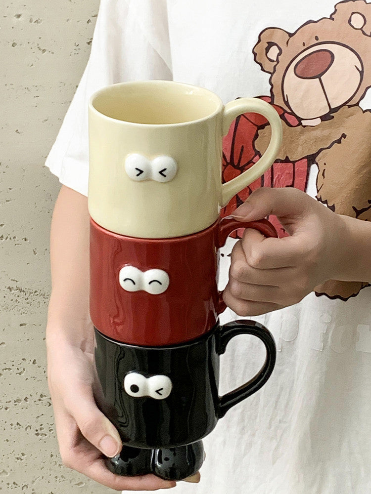 Creative Hip-Hop Smiley Ceramic Mug: Perfect Fun Gift-Homelova