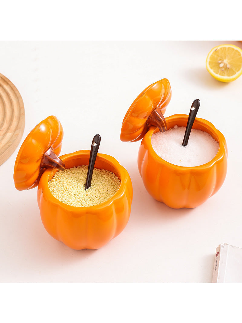 Creative Orange Pumpkin Spice Jar, Kitchen Organizers Idea-Homelova