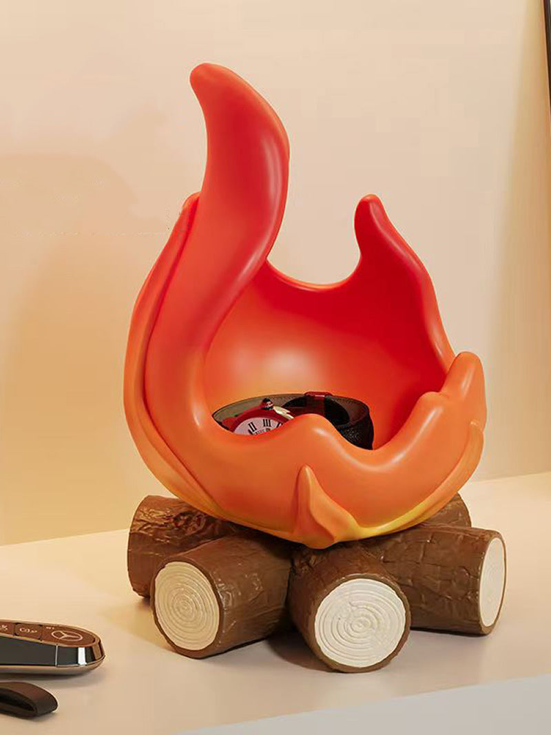 Creative Small Flame Desktop Storage Tray, Interesting Home Decoration-Homelova