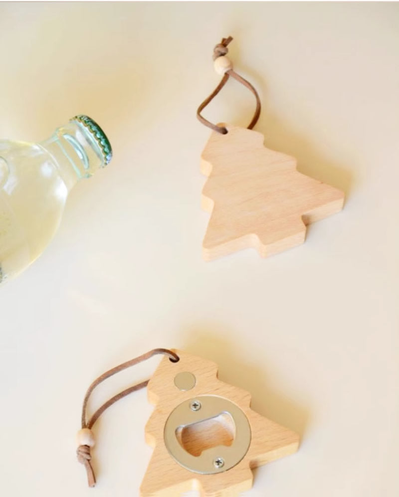 Creative Wooden Christmas Tree  Bottle Opener, Refrigerator Magnet,Kitchen Decoration-Homelova